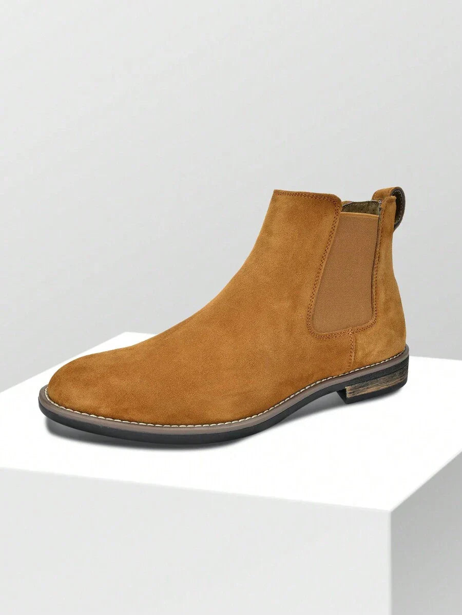 Unisex Chelsea Boots Suede Slip-On