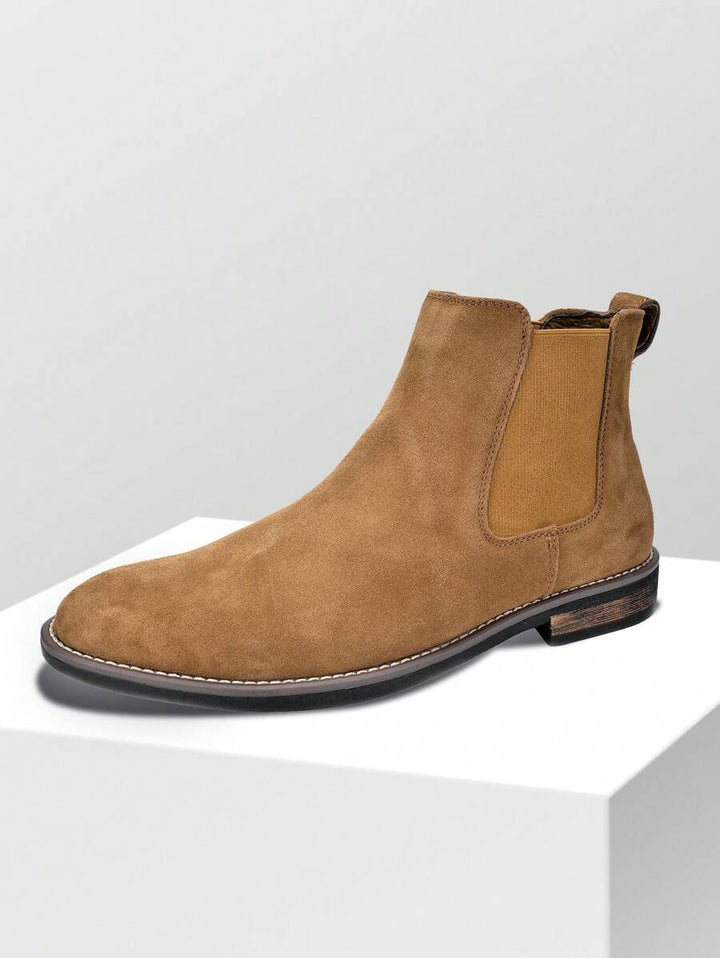 Unisex Chelsea Boots Suede Slip-On