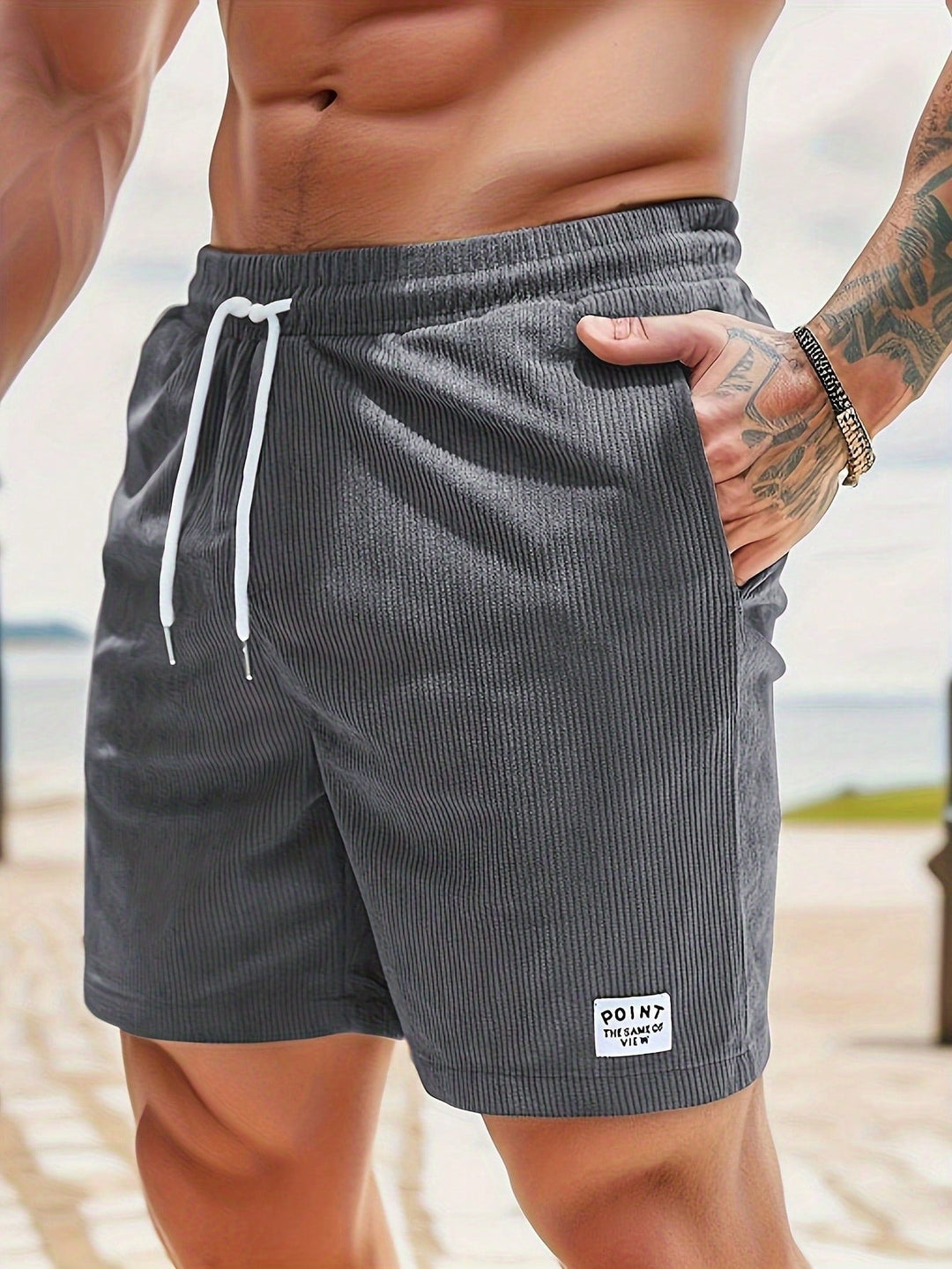 Mens Corduroy Shorts Lightweight Stretch Regular Fit - BritishMode