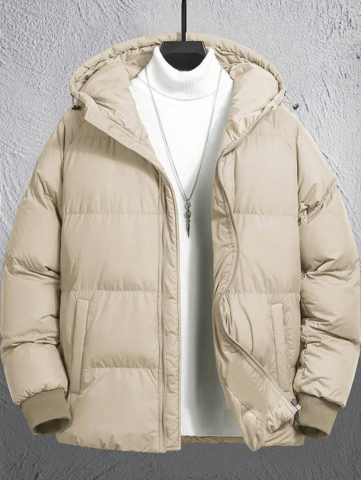 Unisex Casual Padded Jacket Quilted Relaxed Fit - BritishMode