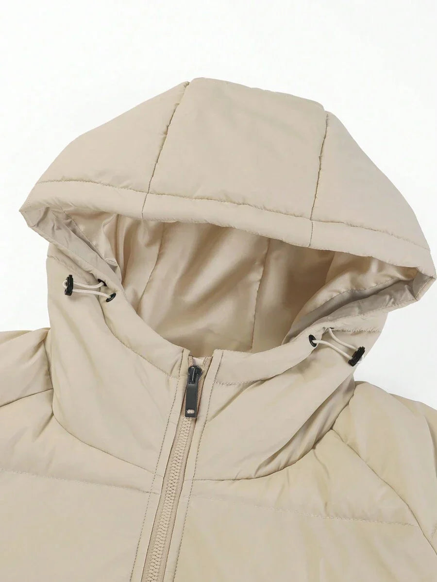 Unisex Casual Padded Jacket Quilted Relaxed Fit