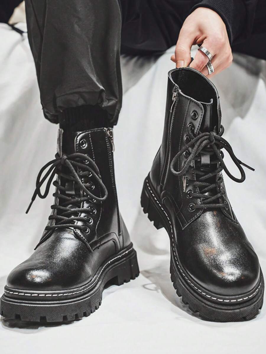 Unisex Orthopedic High Top Boots with Side Zipper Comfortable Fit