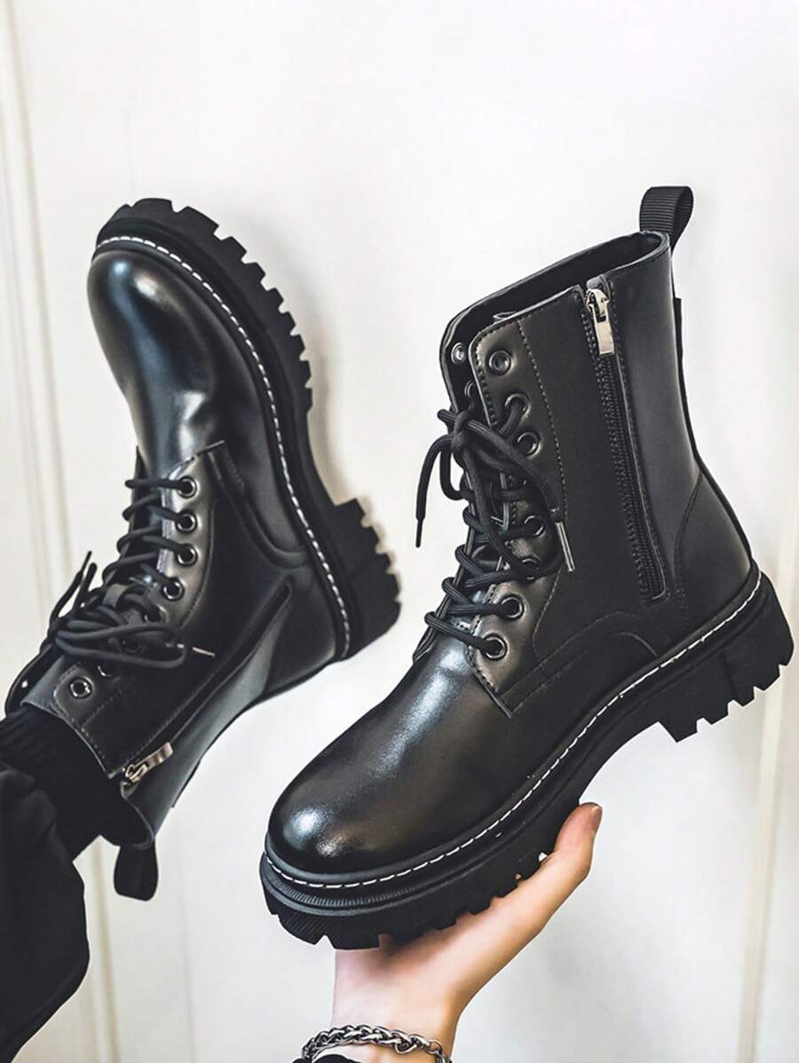 Unisex Orthopedic High Top Boots with Side Zipper Comfortable Fit - BritishMode