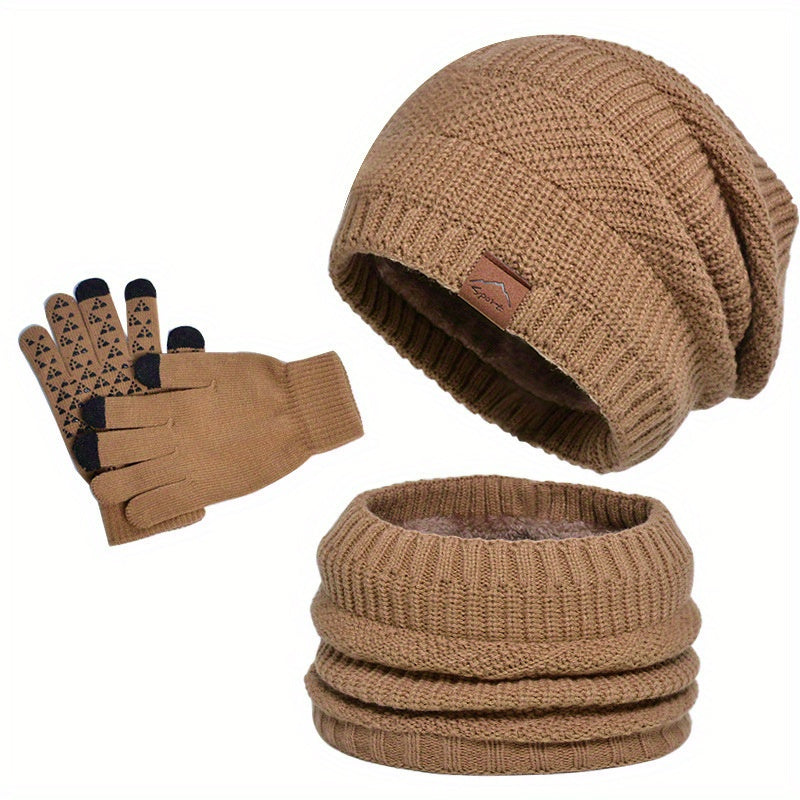 Mens Leisure 3-Piece Plush Set Warm Fit - BritishMode