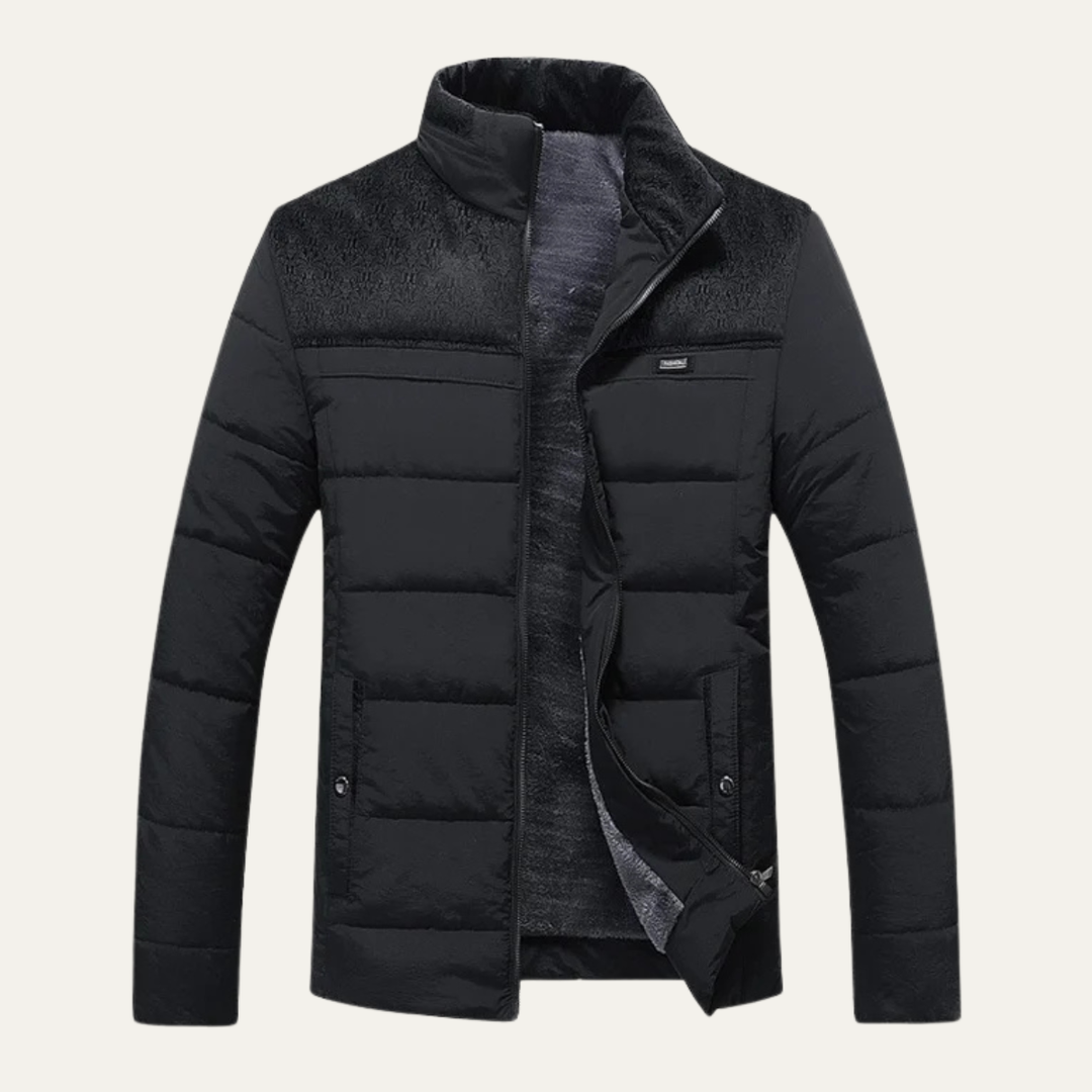 Mens Puffer Jacket Plush Winter Padded Fit - BritishMode