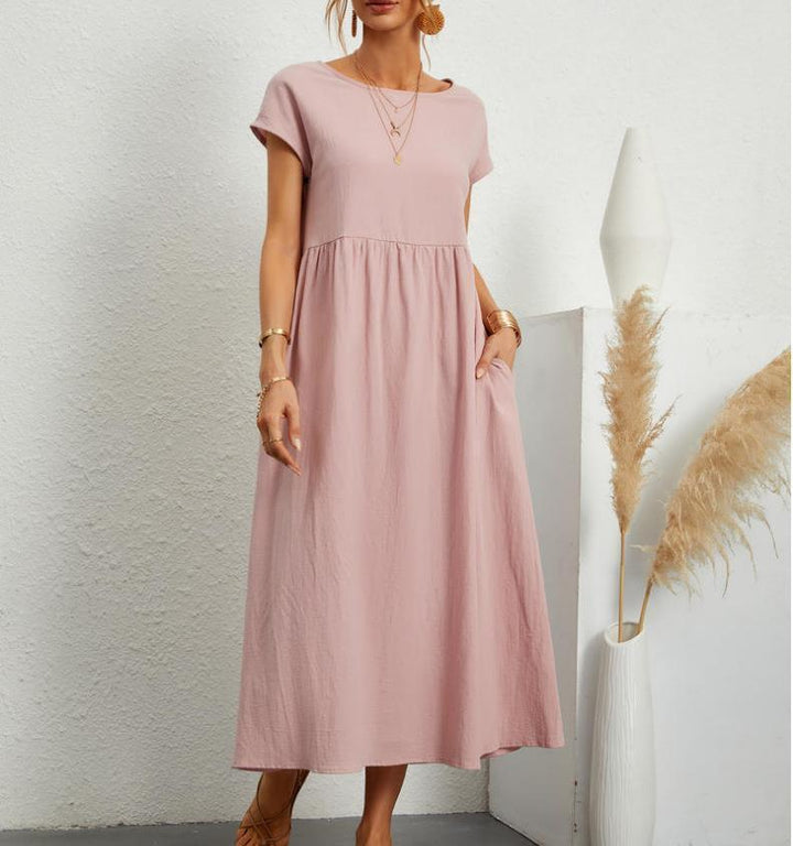 Womens Casual Midi Dress Comfortable Knee Length