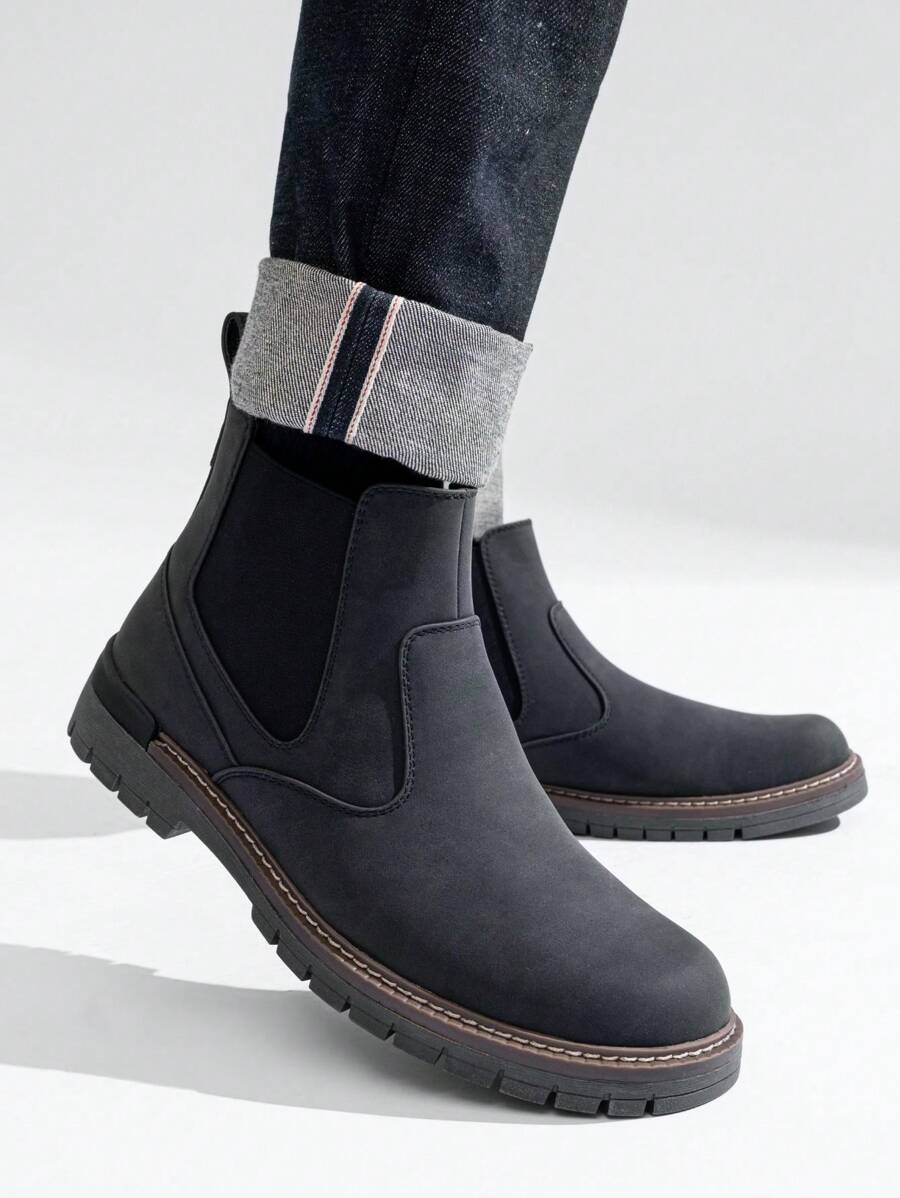 Unisex Chelsea Boots Chunky Sole Durable