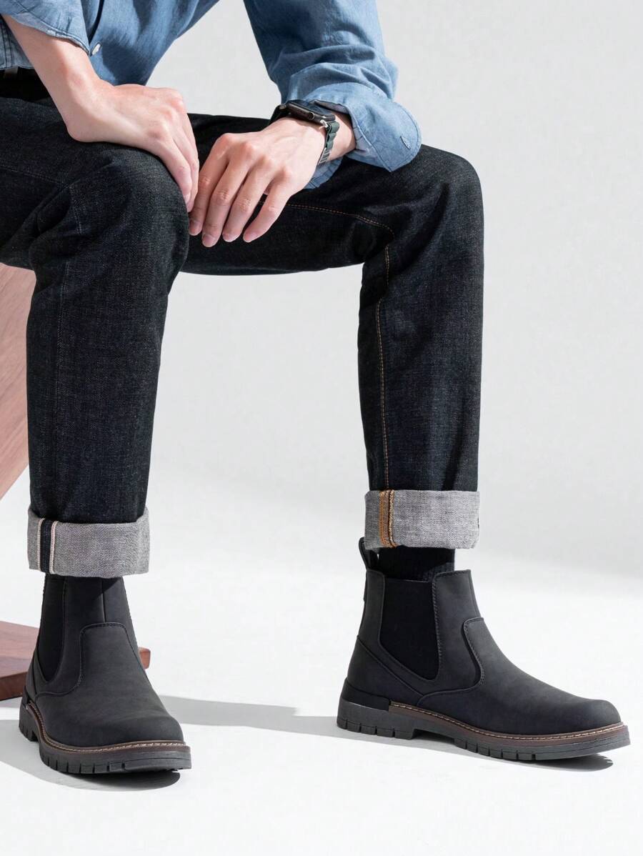 Unisex Chelsea Boots Chunky Sole Durable