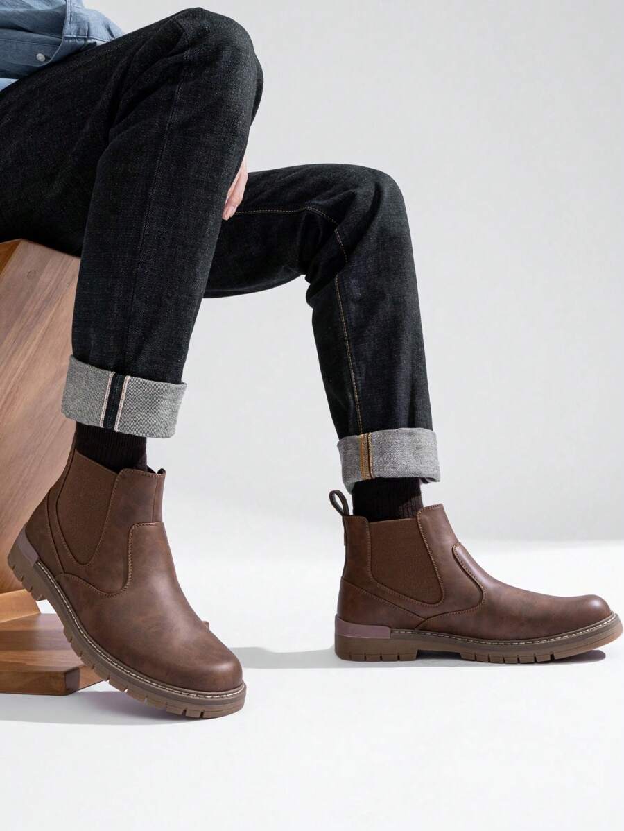 Unisex Chelsea Boots Chunky Sole Durable