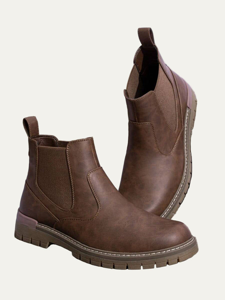 Mens Chelsea Boots with Lug Sole Durable Design - BritishMode