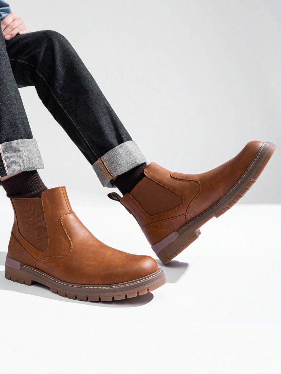 Unisex Chelsea Boots Chunky Sole Durable