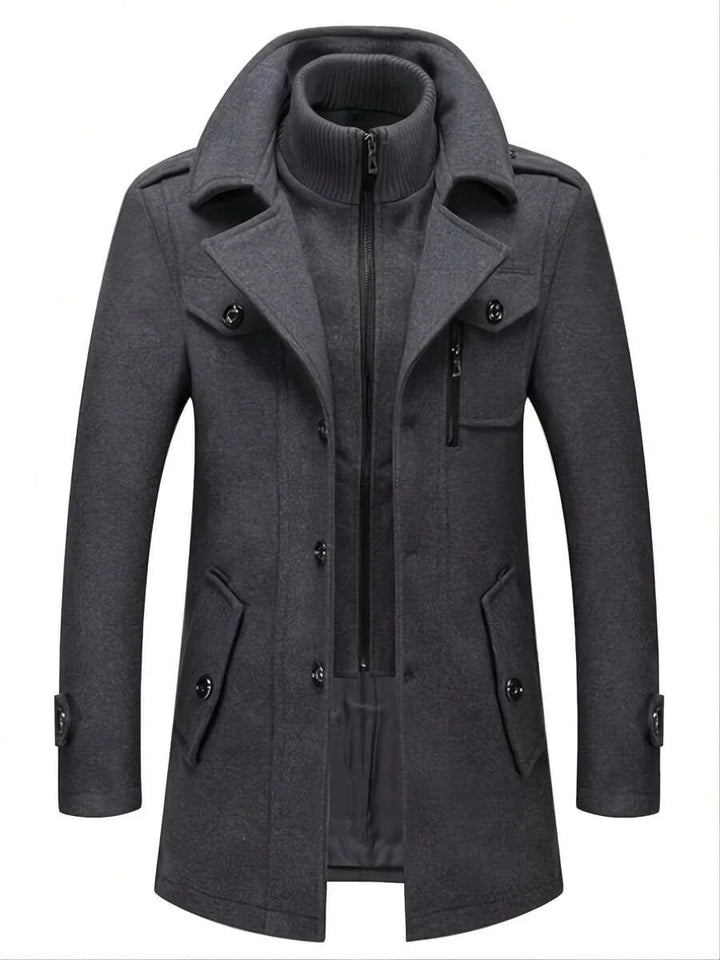 Mens Slim Wool Business Coat