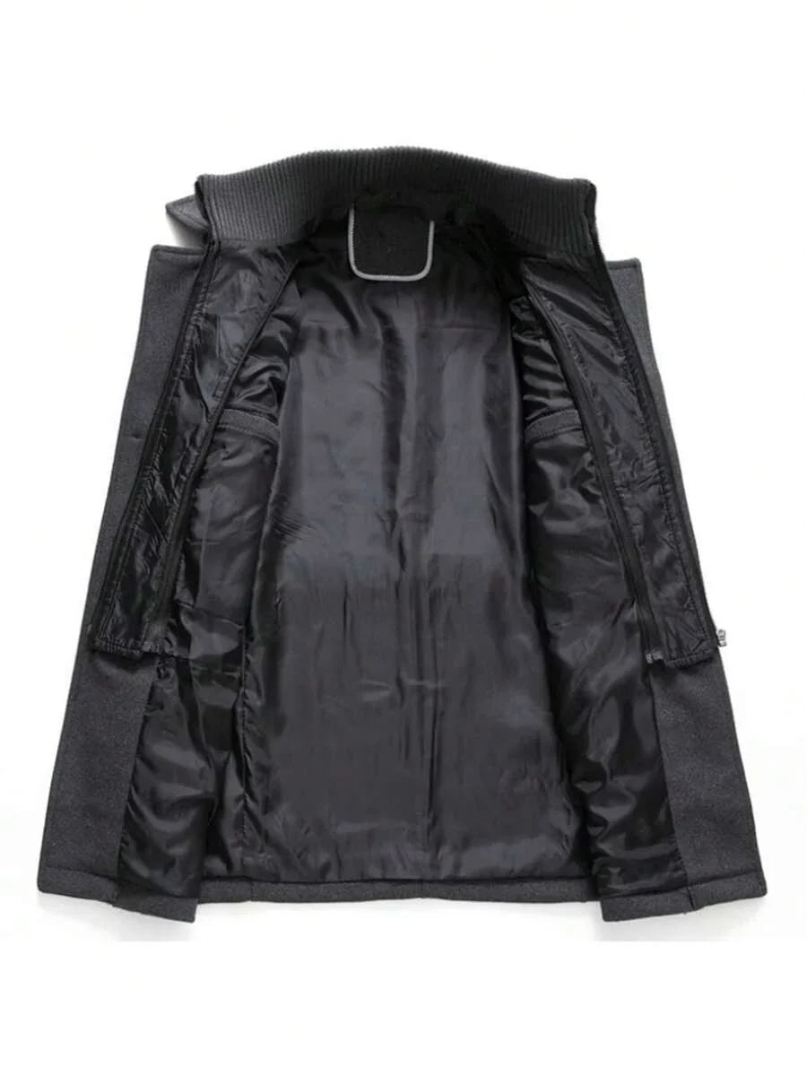 Mens Slim Wool Business Coat