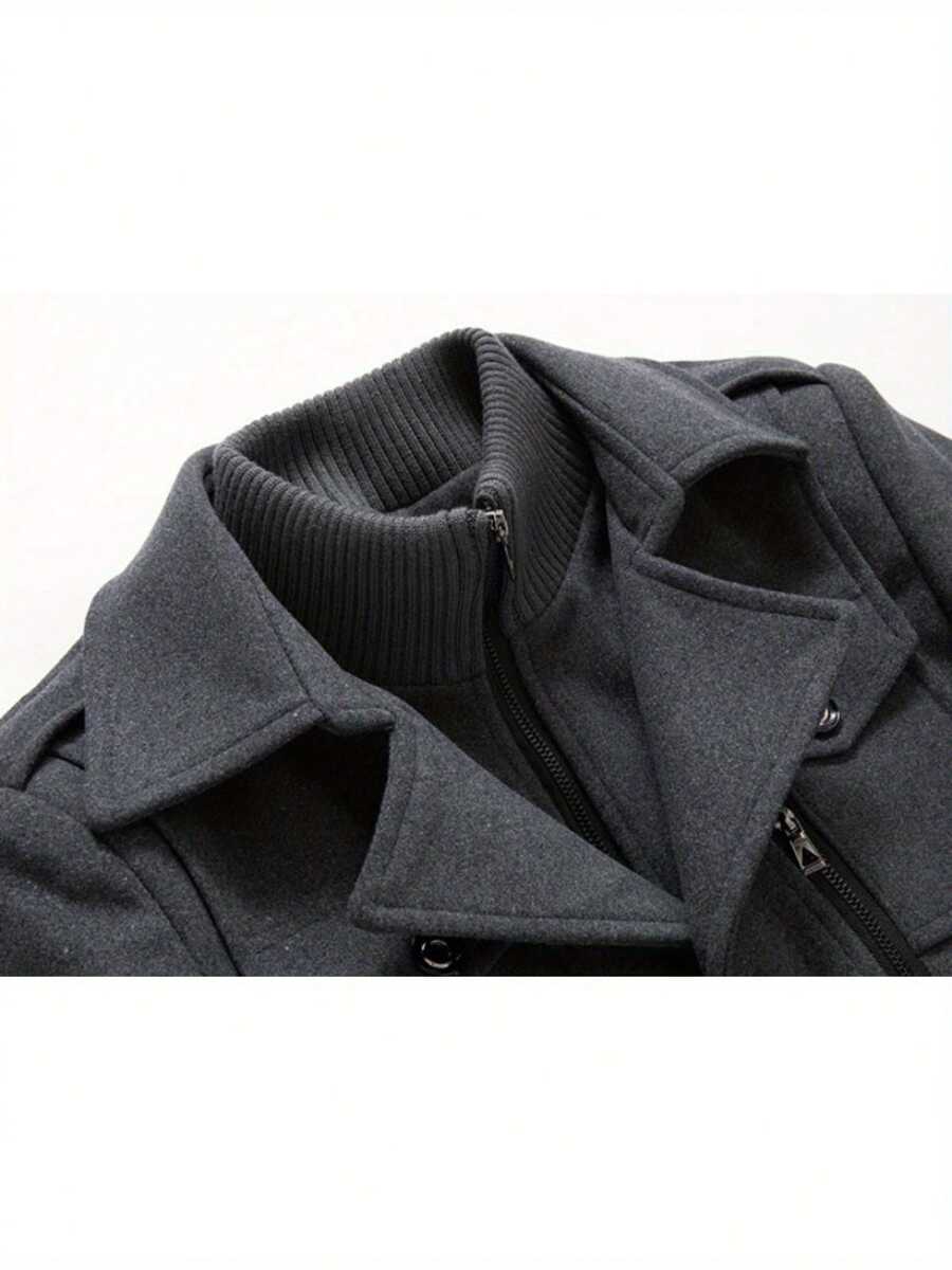 Mens Slim Wool Business Coat