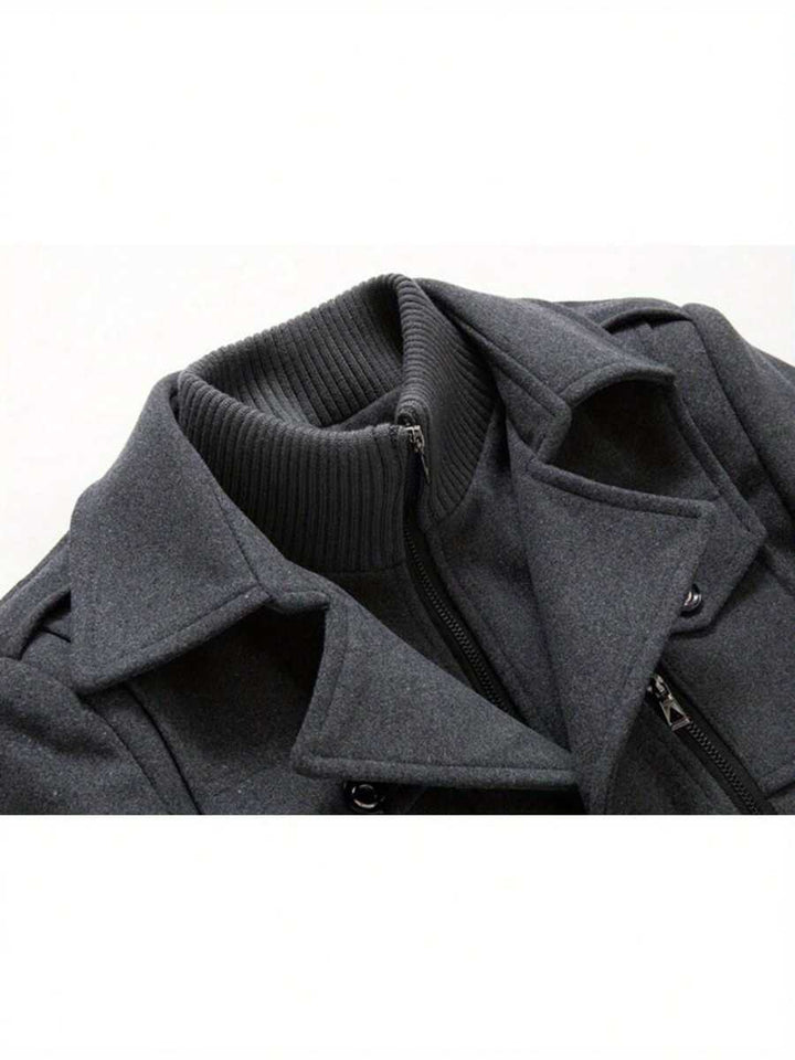 Mens Slim Wool Business Coat