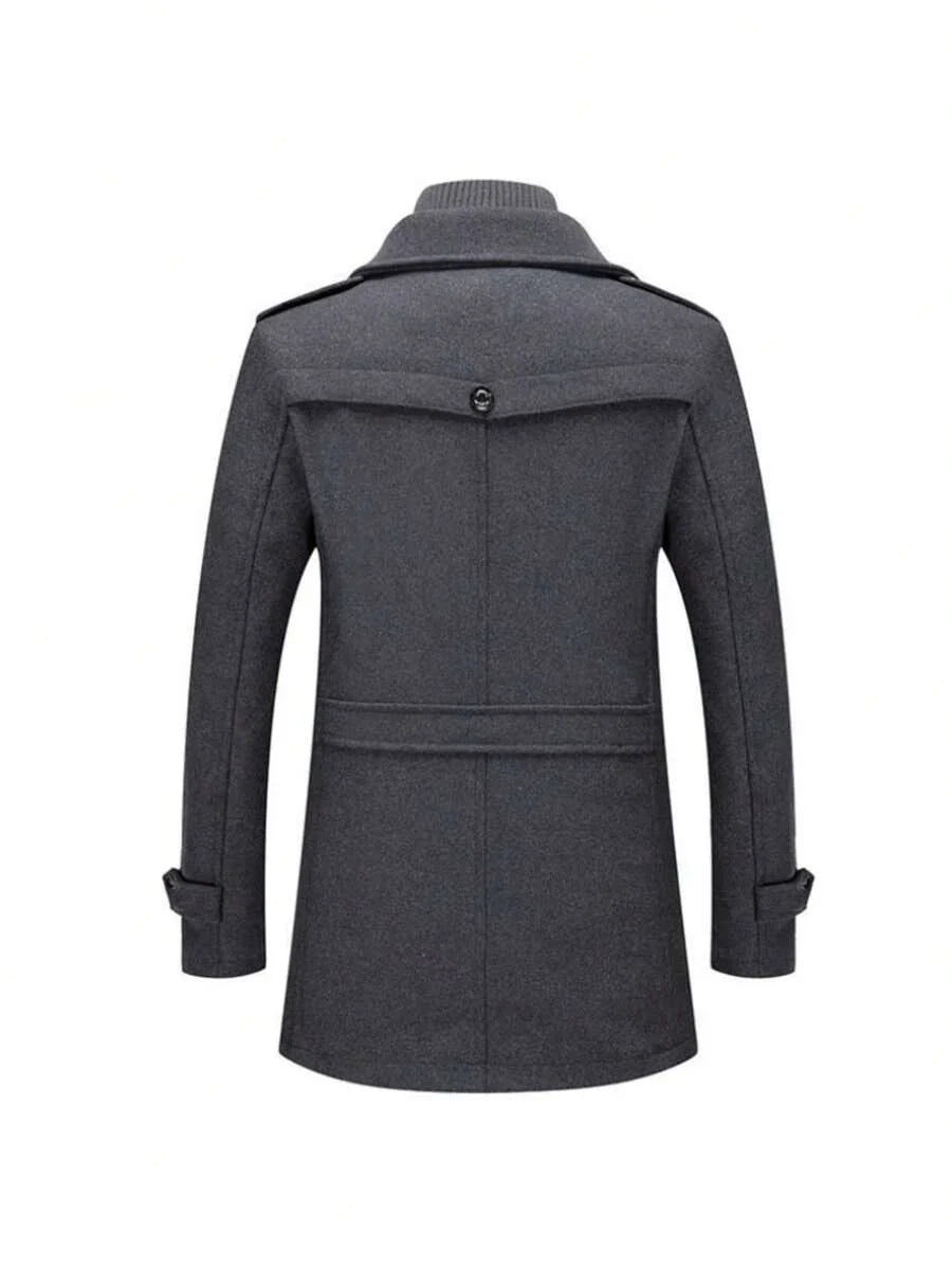 Mens Slim Wool Business Coat