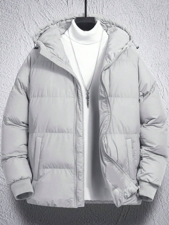Unisex Casual Padded Jacket Quilted Relaxed Fit