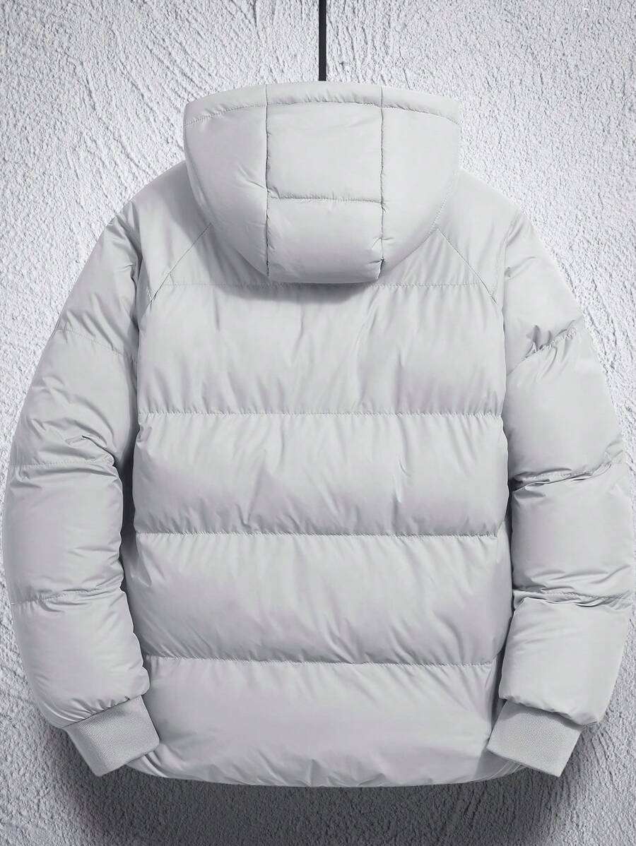 Unisex Casual Padded Jacket Quilted Relaxed Fit