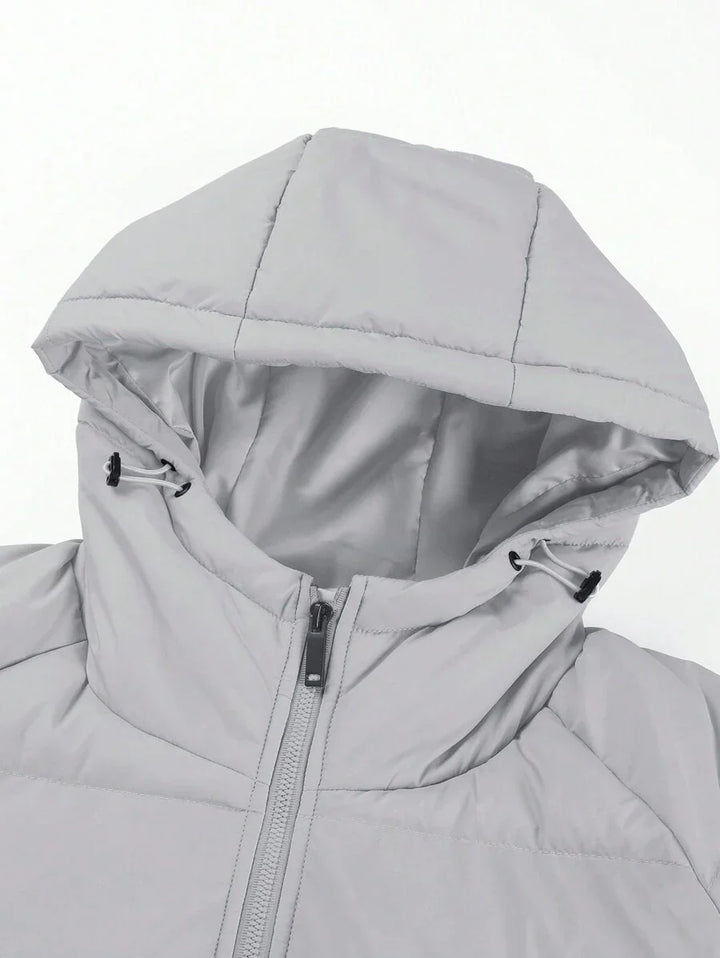Unisex Casual Padded Jacket Quilted Relaxed Fit