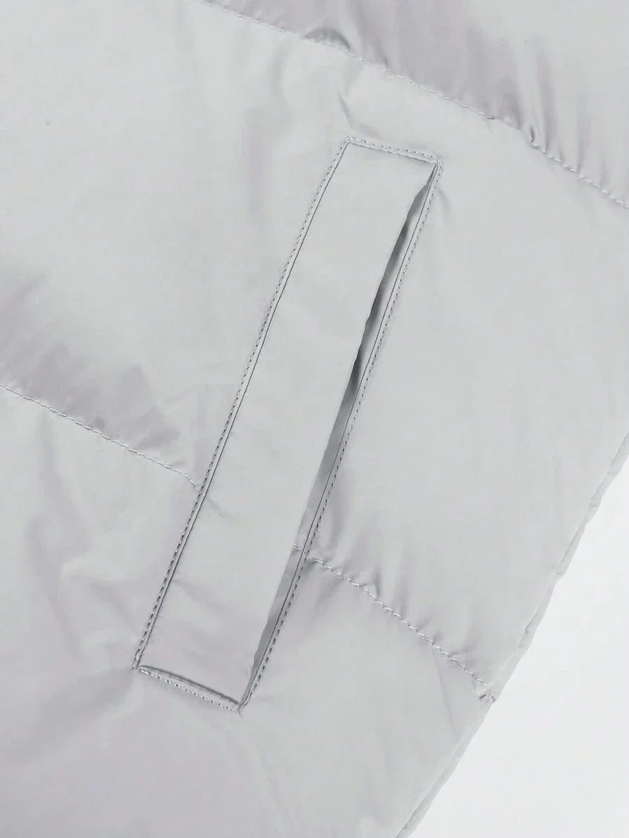 Unisex Casual Padded Jacket Quilted Relaxed Fit