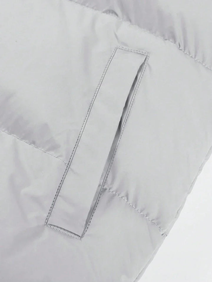 Unisex Casual Padded Jacket Quilted Relaxed Fit