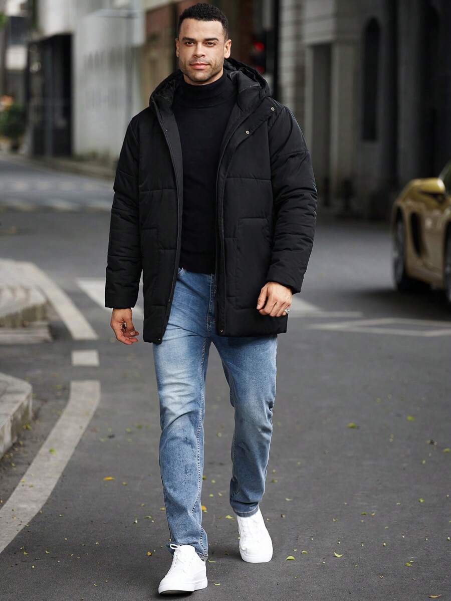 Unisex Padded Jacket with Hooded Design