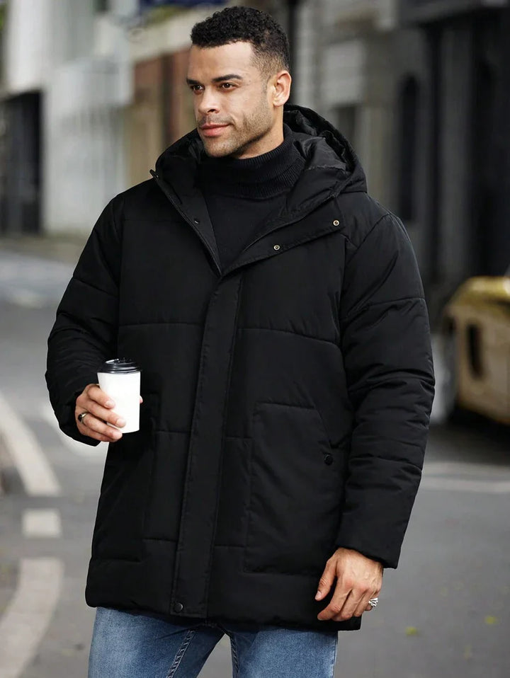 Unisex Padded Jacket with Hooded Design - BritishMode