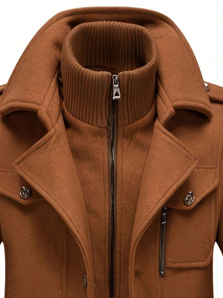 Mens Slim Wool Business Coat