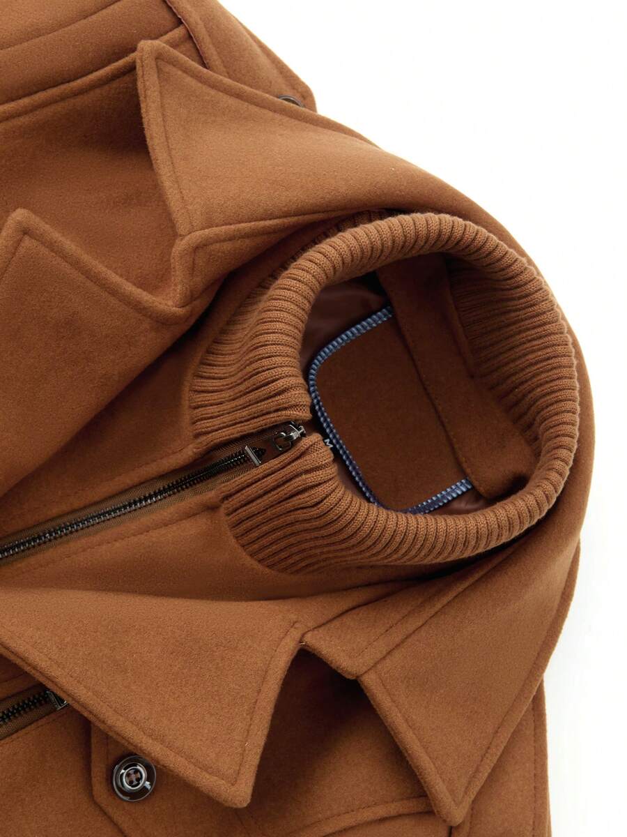 Mens Slim Wool Business Coat