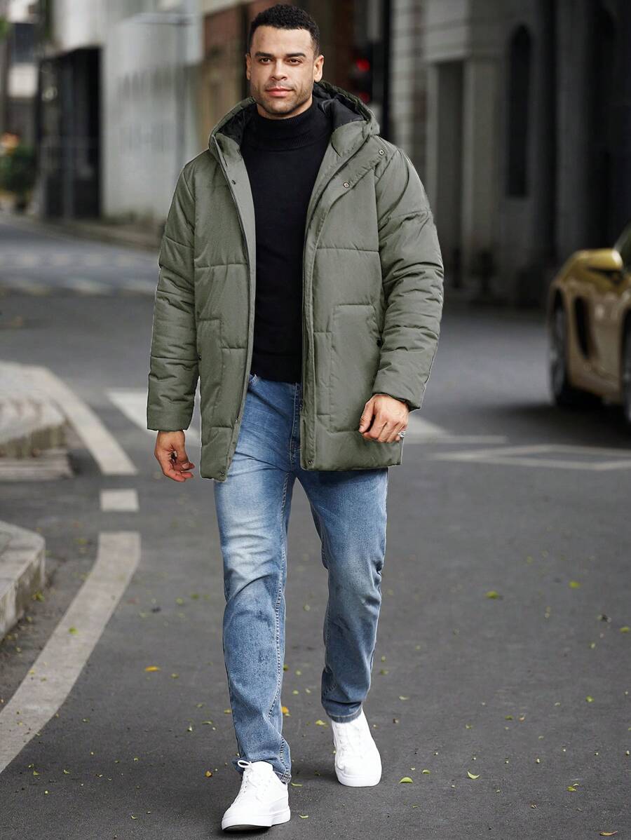 Unisex Padded Jacket with Hooded Design