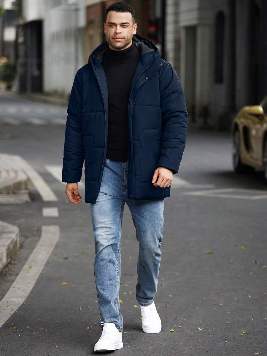Unisex Padded Jacket with Hooded Design