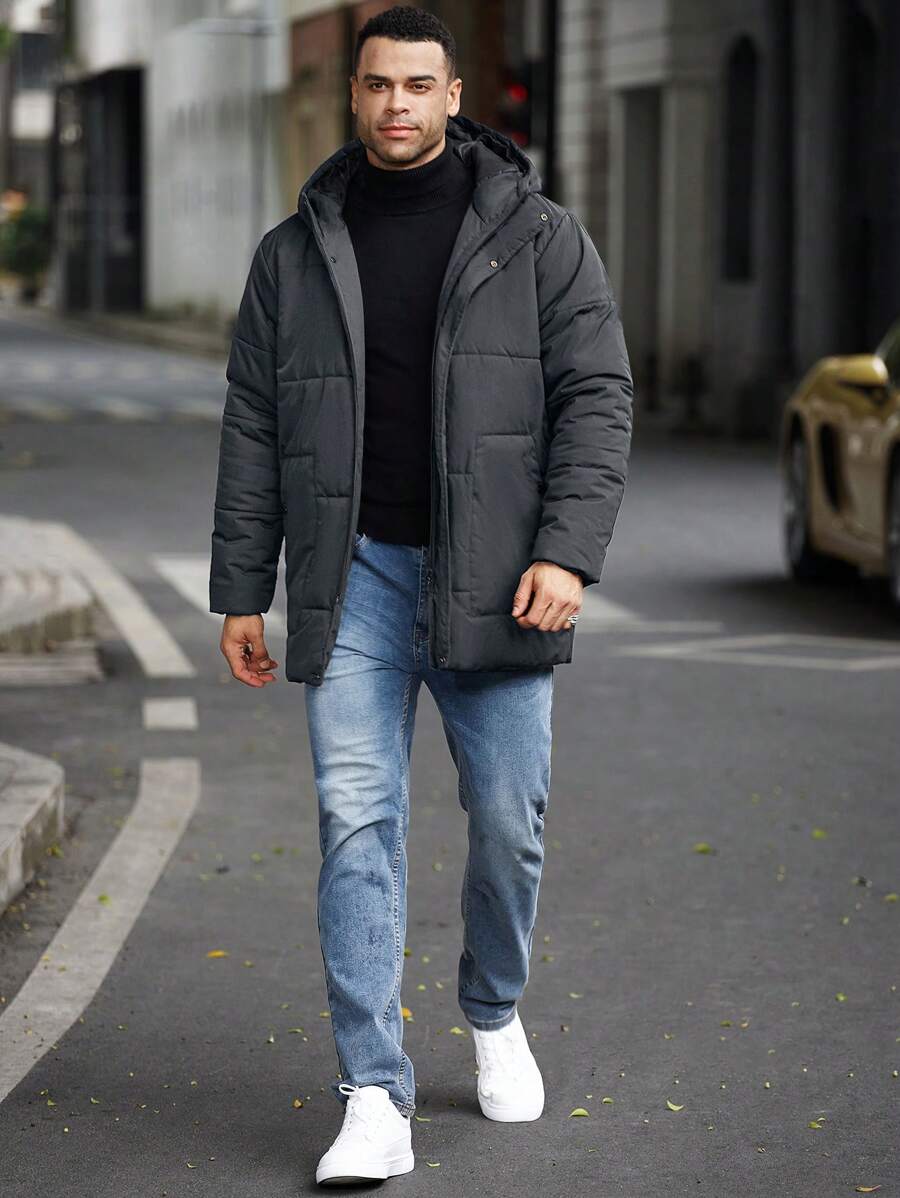 Unisex Padded Jacket with Hooded Design