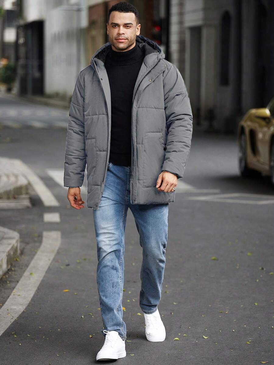 Unisex Padded Jacket with Hooded Design