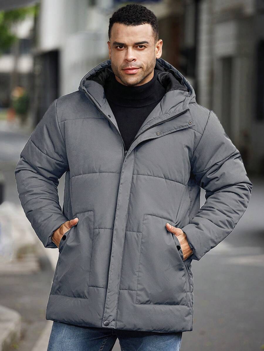 Unisex Padded Jacket with Hooded Design