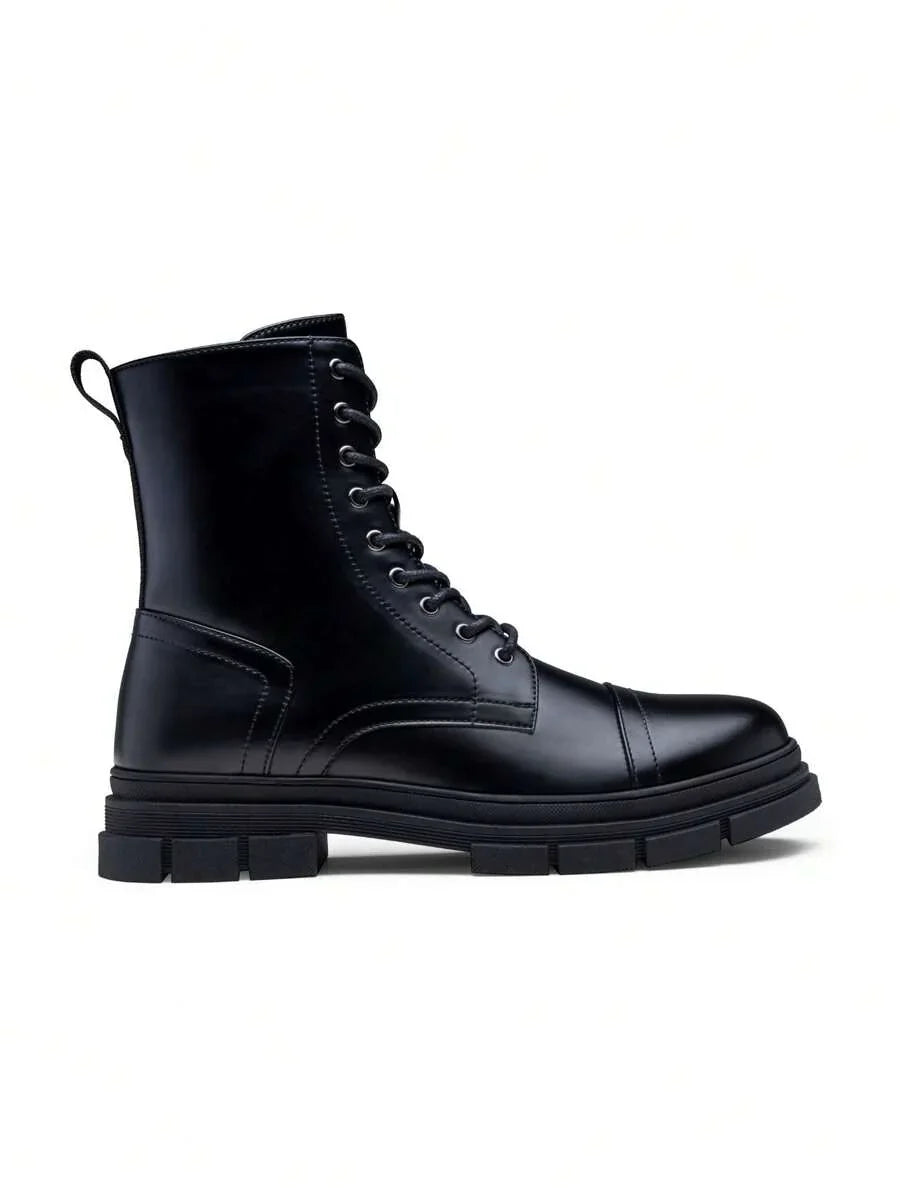 Unisex Combat Orthopedic Boots High Top Side Zip