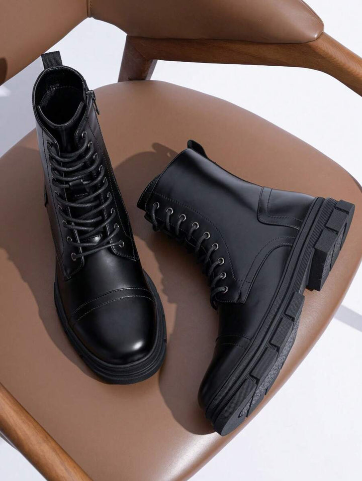 Unisex Combat Orthopedic Boots High Top Side Zip