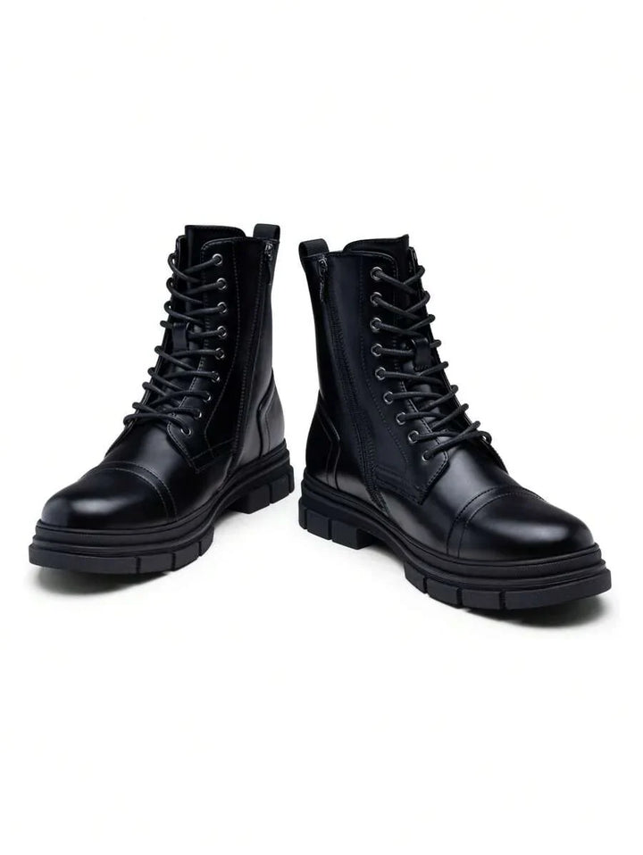 Unisex Combat Orthopedic Boots High Top Side Zip