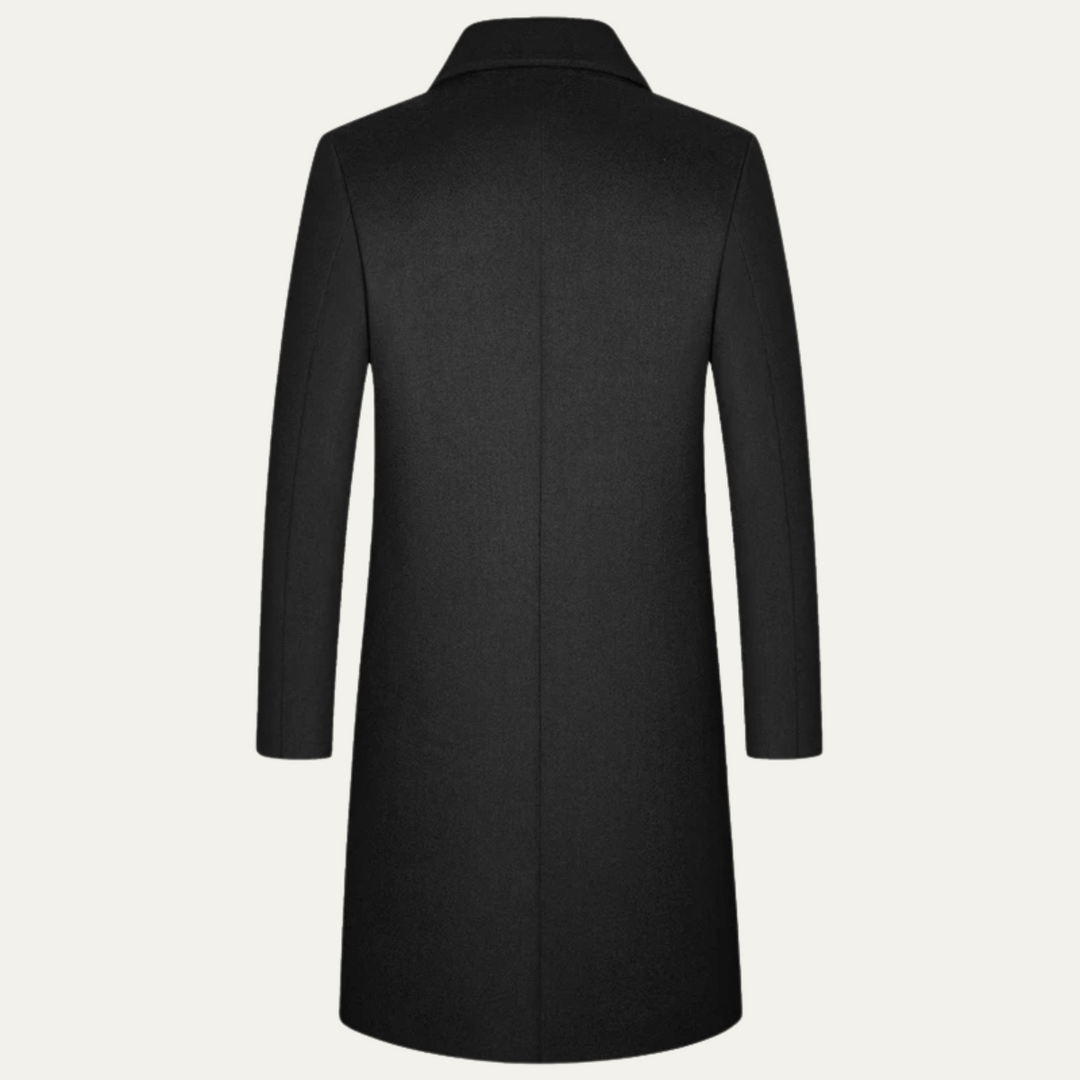 Mens Longline Wool Winter Jacket Classic Fit