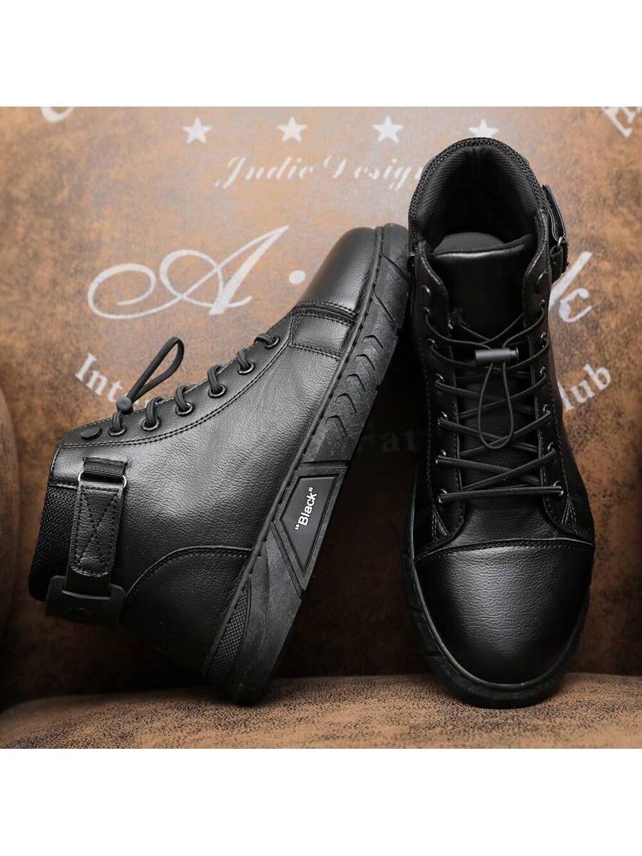 Unisex Orthopedic High-Top Leather Boots Side Zip