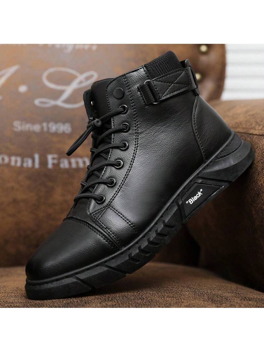 Unisex Orthopedic High-Top Leather Boots Side Zip