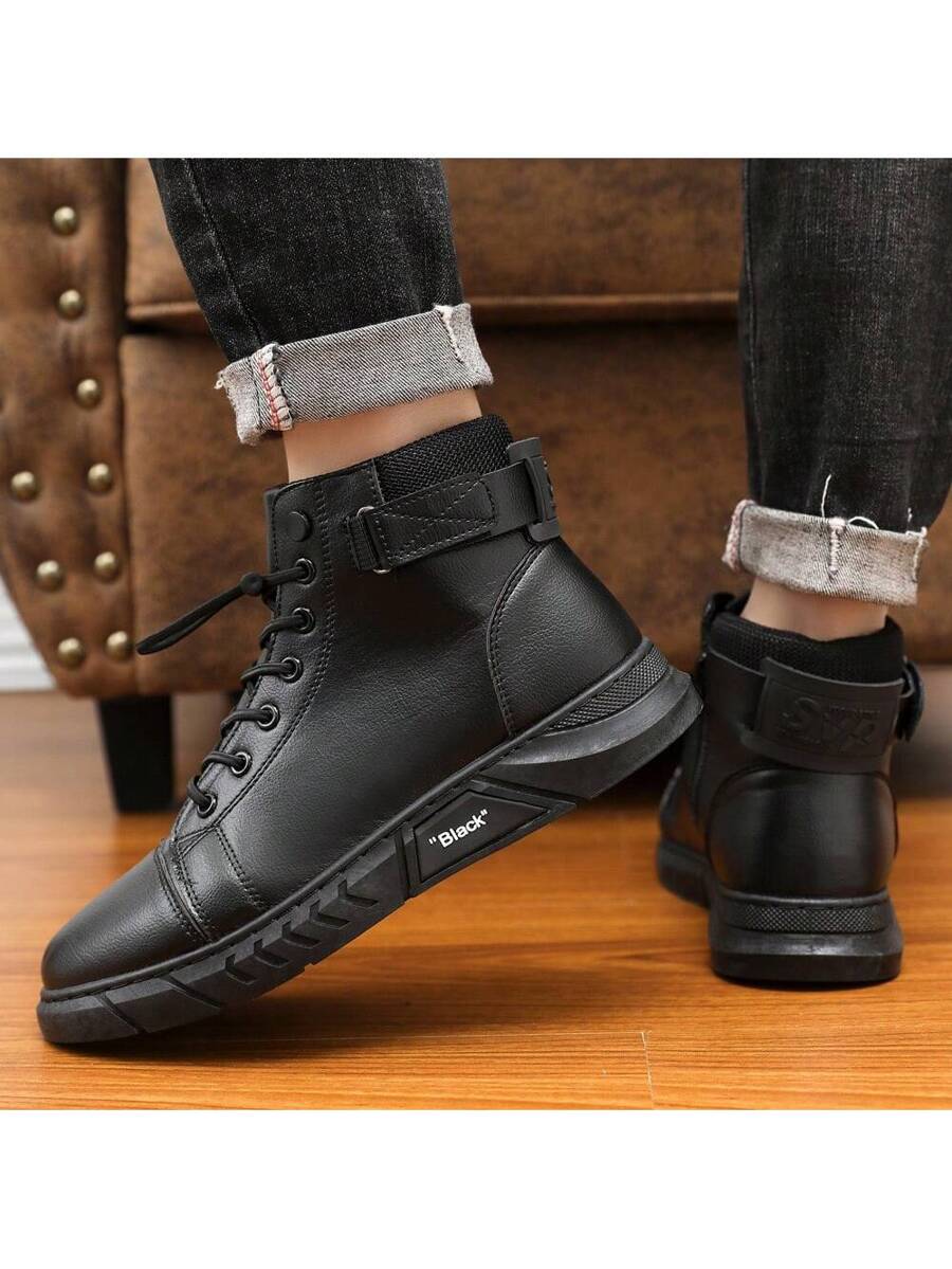 Unisex Orthopedic High-Top Leather Boots Side Zip