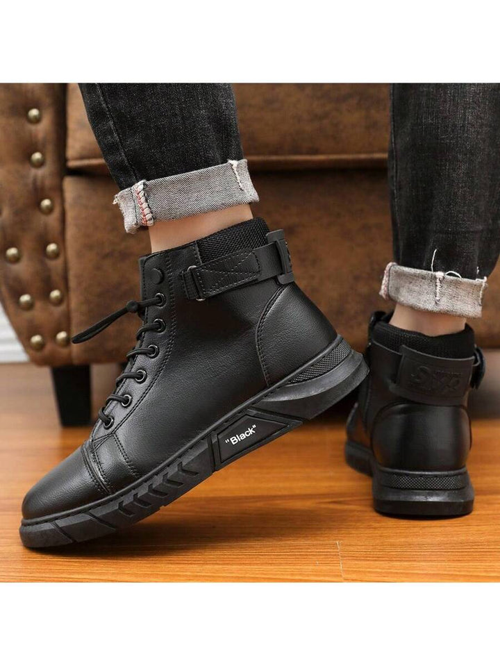Unisex Orthopedic High-Top Leather Boots Side Zip
