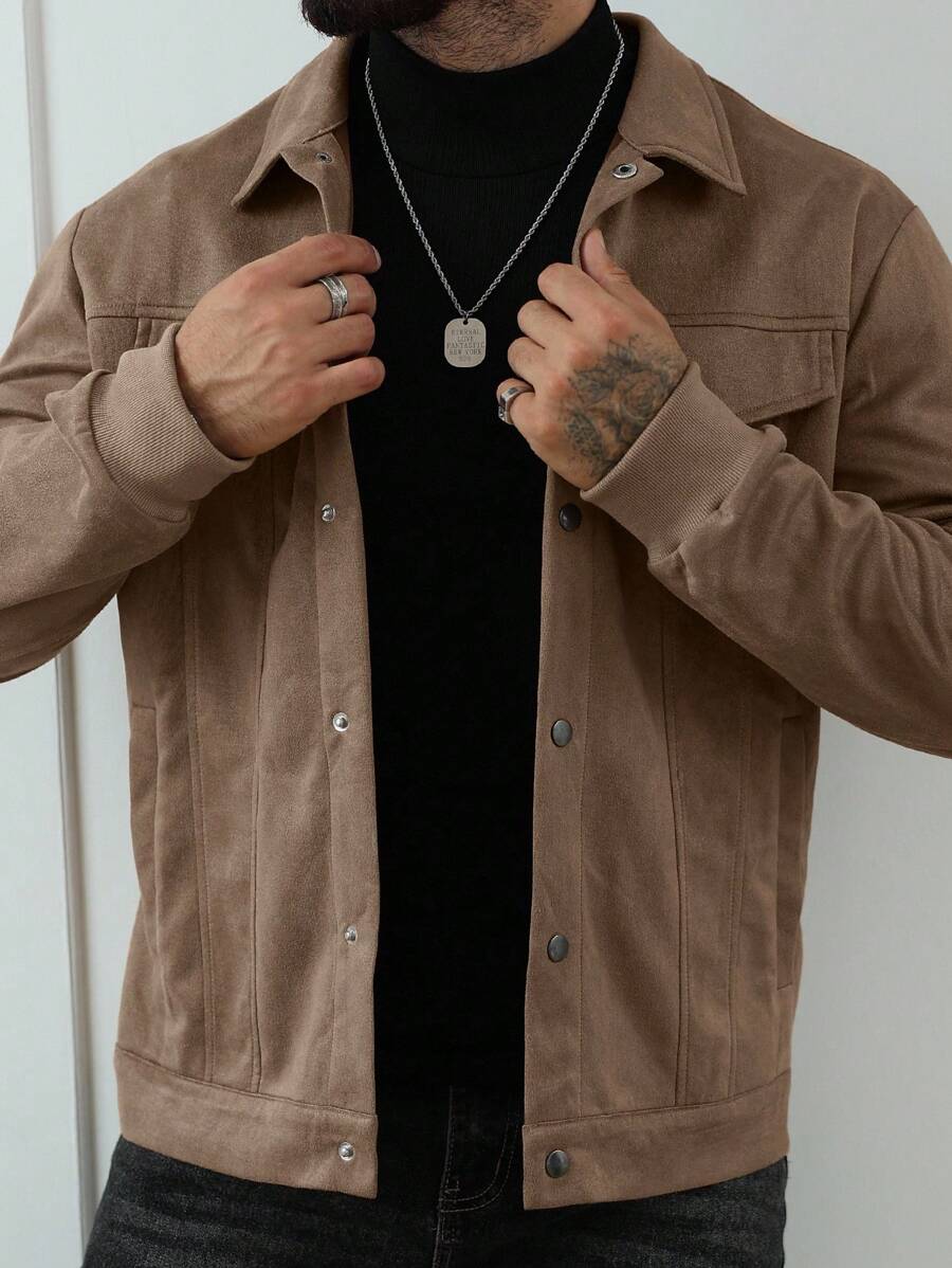 Unisex Casual Fleece Jacket Relaxed Fit