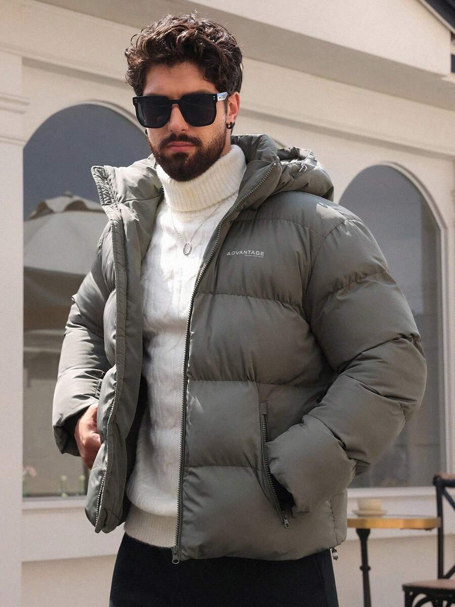 Unisex Padded Jacket with Hooded Design