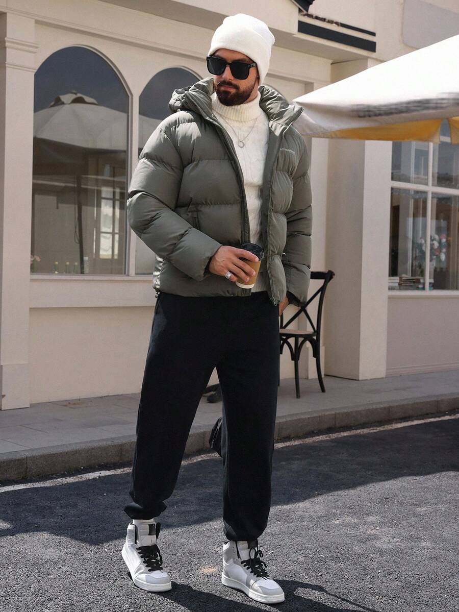 Unisex Padded Jacket with Hooded Design