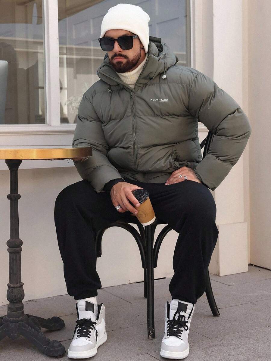 Unisex Padded Jacket with Hooded Design