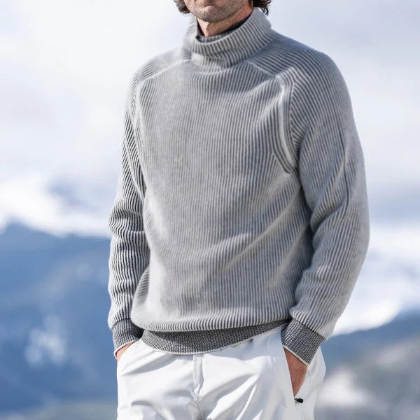 Mens Crew Neck Sweater Cable Knit Classic Fit - BritishMode