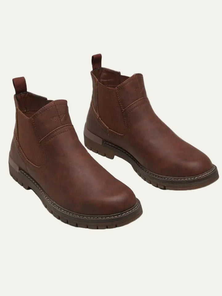 Mens Chelsea Boots Polished Leather Classic Style