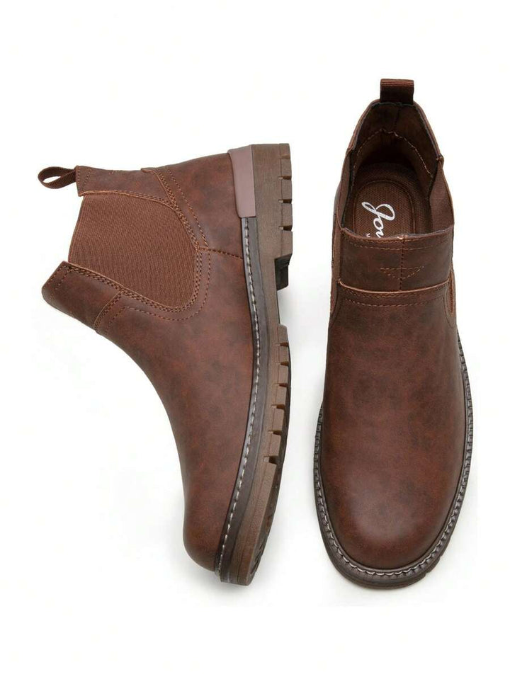 Unisex Chelsea Boots Leather Chunky Sole