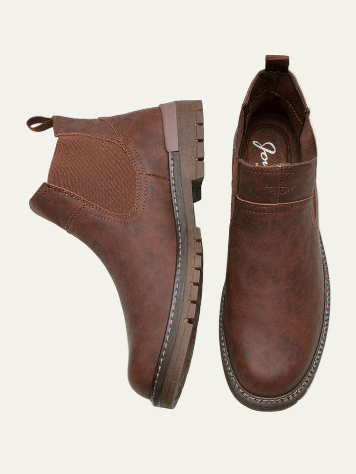 Mens Chelsea Boots Polished Leather Classic Style